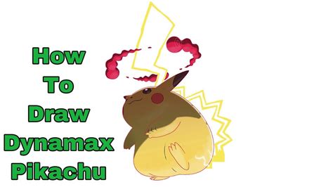how to draw dynamax pikachu.